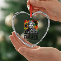 Harriet Tubman Black History Month Heart Crystal Glass Ornament Underground Railroad American Hero History