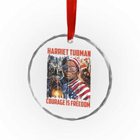 Harriet Tubman Courage Is Freedom Crystal Glass Ornament Black History Gift - Wonder Print Shop