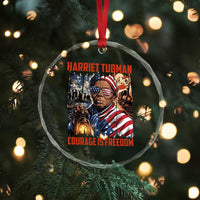 Harriet Tubman Courage Is Freedom Crystal Glass Ornament Black History Gift - Wonder Print Shop