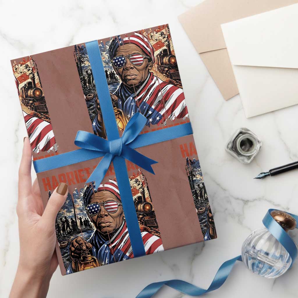 Harriet Tubman Courage Is Freedom Wrapping Paper Roll Black History Gift - Wonder Print Shop