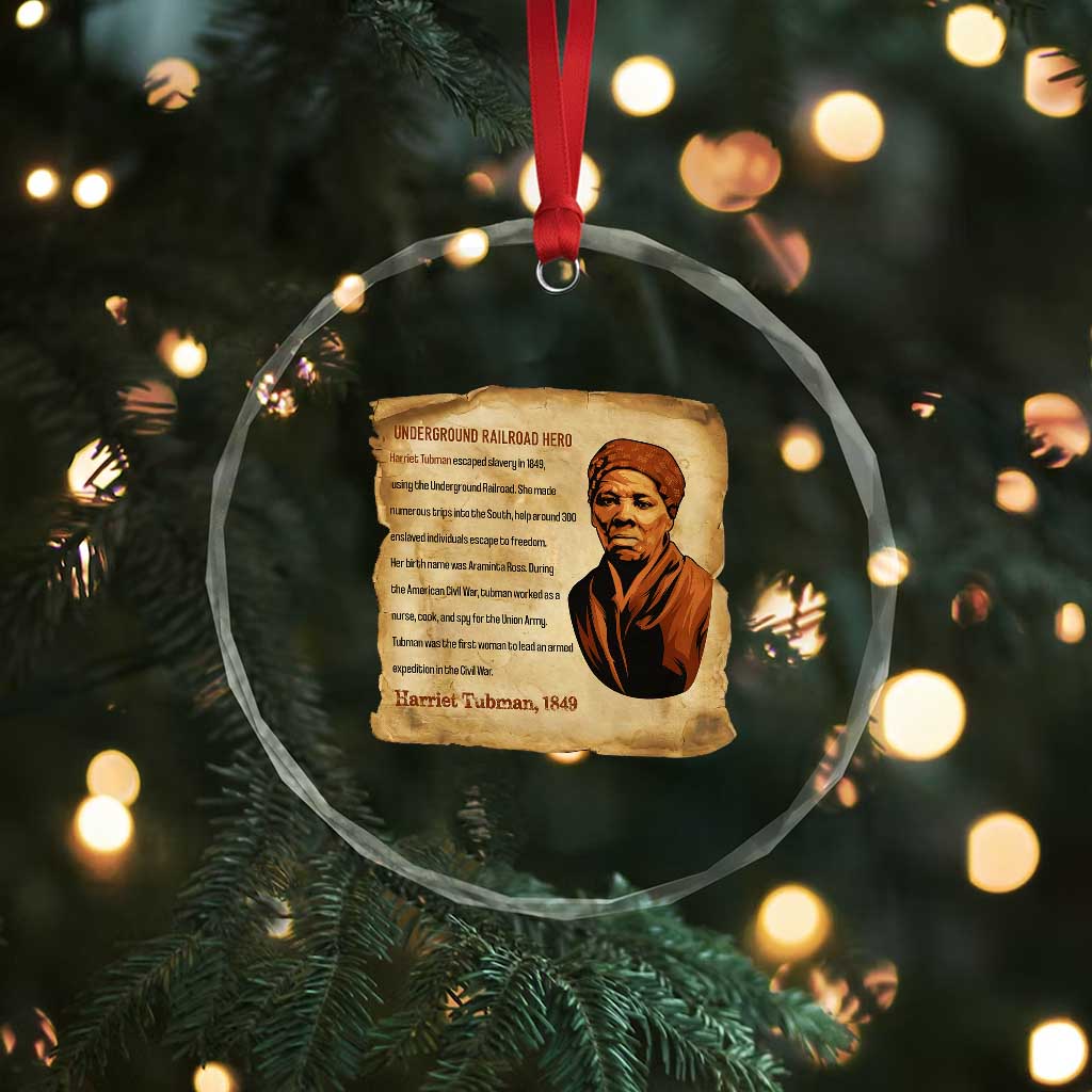 Harriet Tubman Crystal Glass Ornament Black American Hero Underground Railroad - Wonder Print Shop
