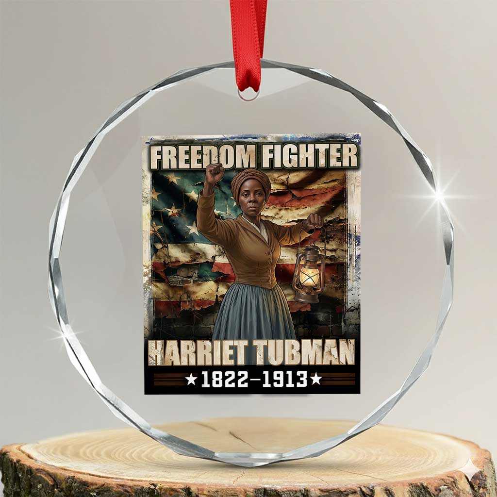 Harriet Tubman Crystal Glass Ornament Black History African American Leader Gift