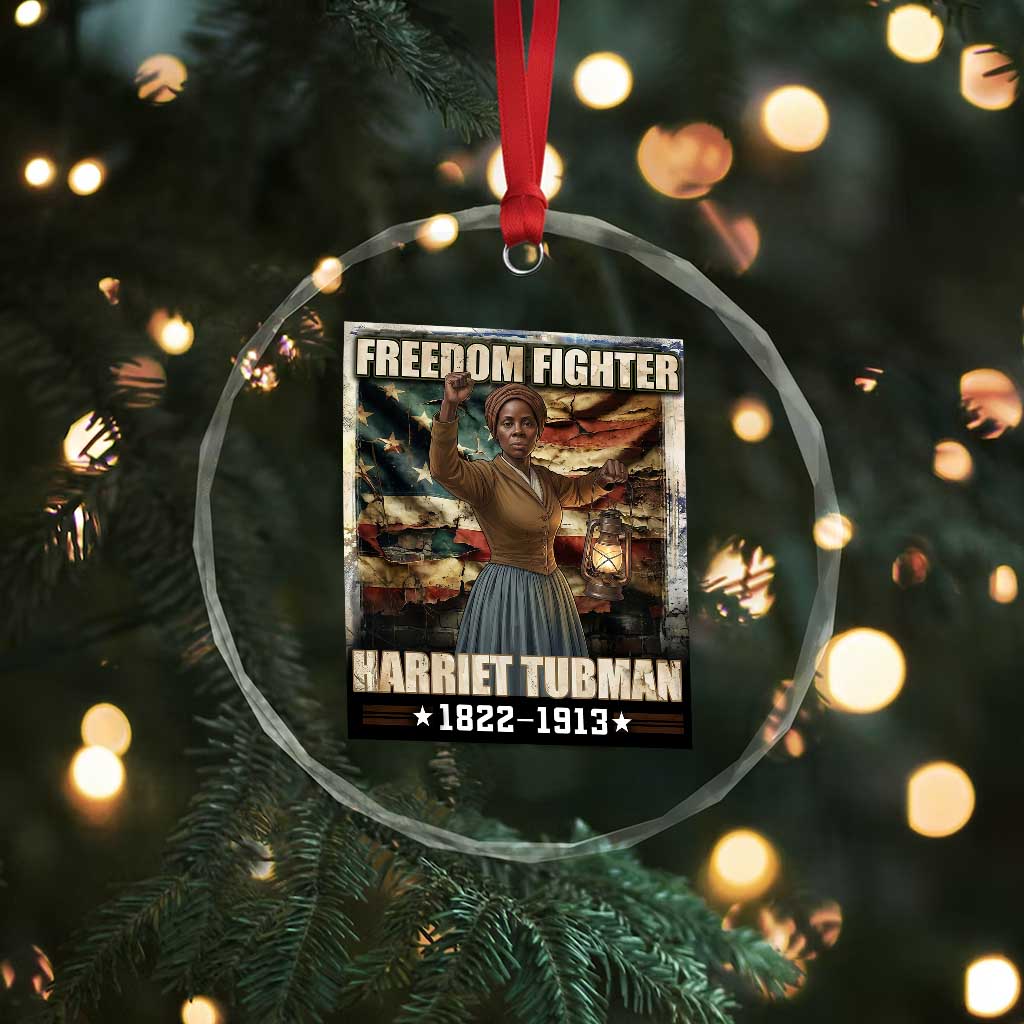 Harriet Tubman Crystal Glass Ornament Black History African American Leader Gift