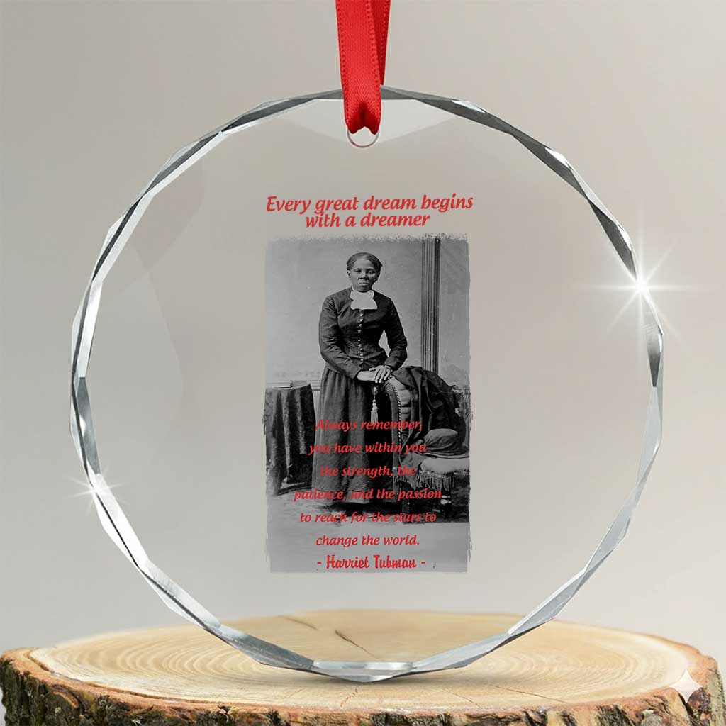 Harriet Tubman Crystal Glass Ornament Black History Month