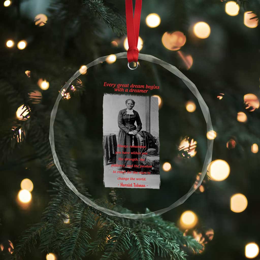 Harriet Tubman Crystal Glass Ornament Black History Month