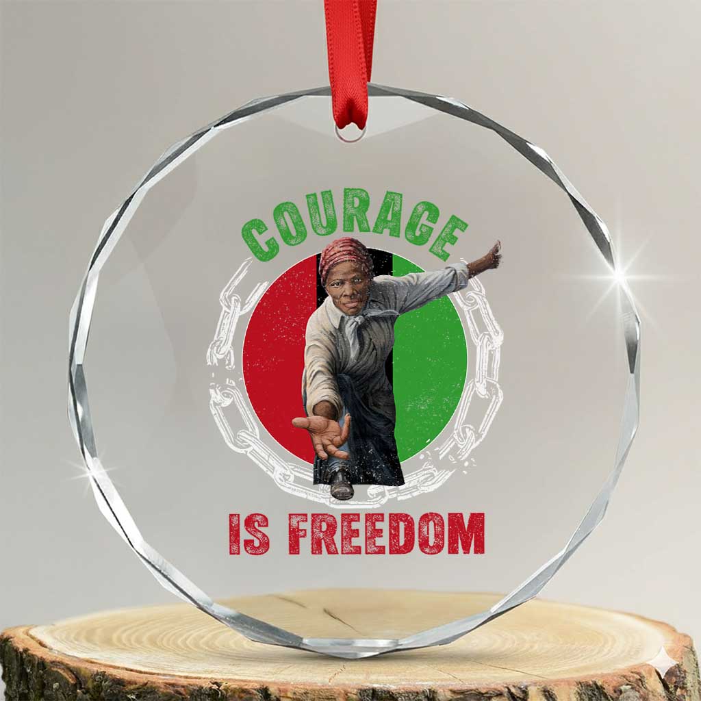 Harriet Tubman Crystal Glass Ornament Courage Is Freedom Black History Hero
