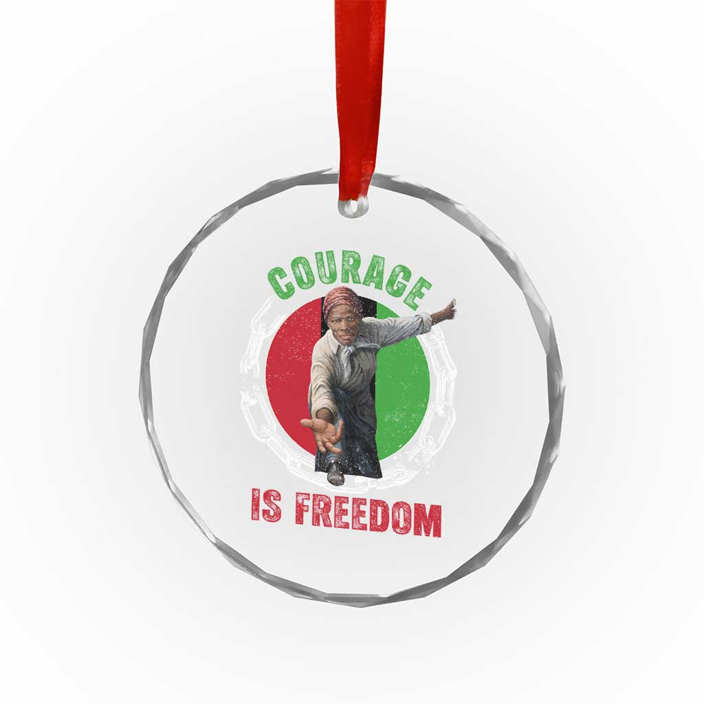 Harriet Tubman Crystal Glass Ornament Courage Is Freedom Black History Hero