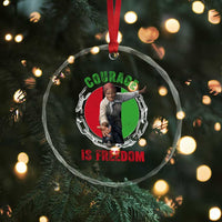 Harriet Tubman Crystal Glass Ornament Courage Is Freedom Black History Hero