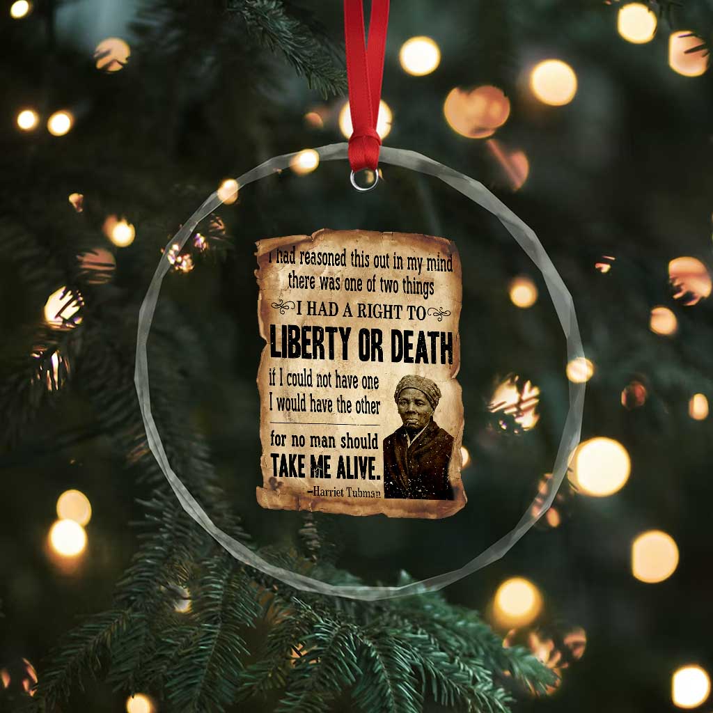 Harriet Tubman Crystal Glass Ornament Liberty Or Death Black History Legacy