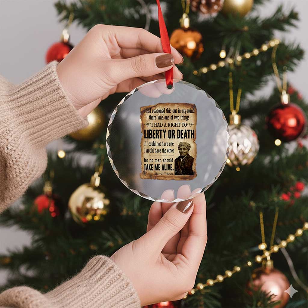 Harriet Tubman Crystal Glass Ornament Liberty Or Death Black History Legacy