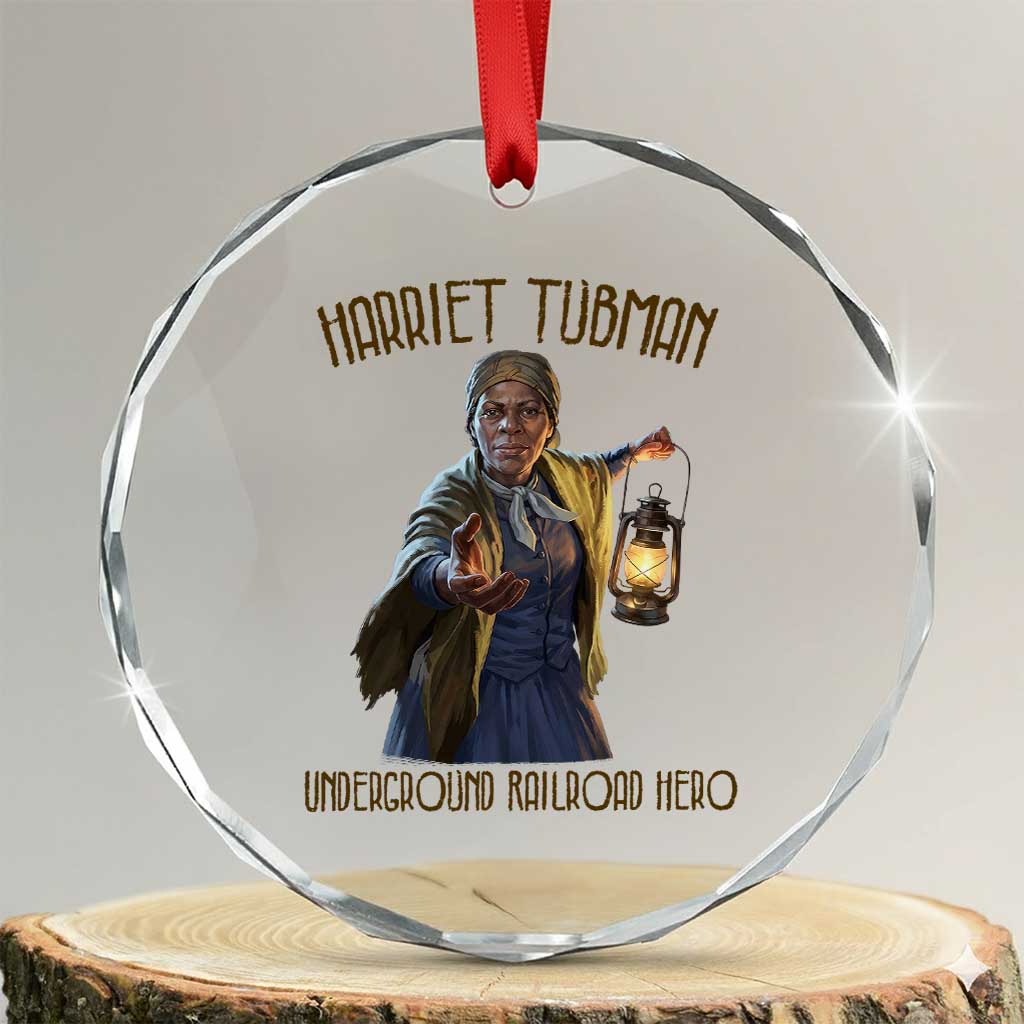 Harriet Tubman Crystal Glass Ornament Underground Railroad Hero Black History Month Gift