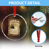 Harriet Tubman Crystal Glass Ornament Womens History Month Gift