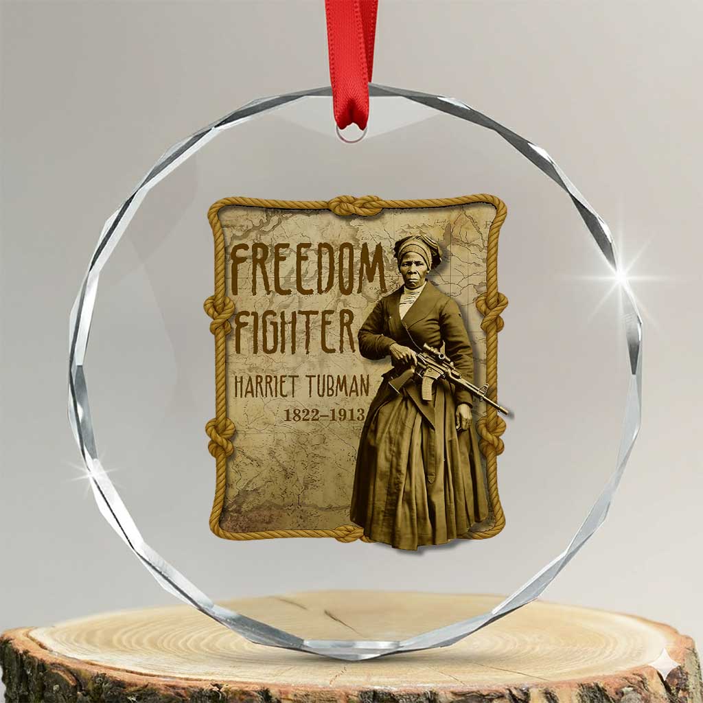 Harriet Tubman Freedom Fighter Crystal Glass Ornament Feminist History Gift - Wonder Print Shop