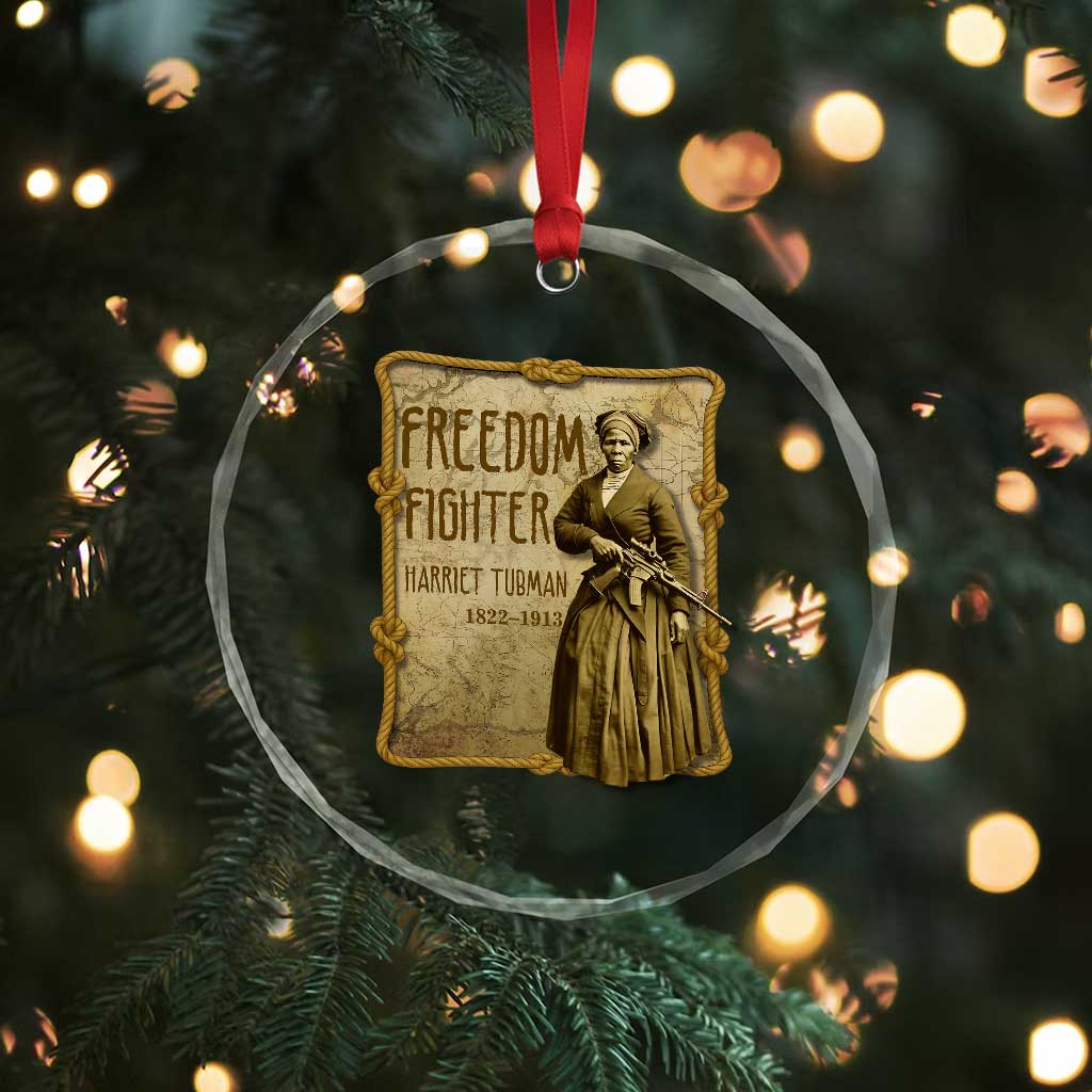 Harriet Tubman Freedom Fighter Crystal Glass Ornament Feminist History Gift - Wonder Print Shop
