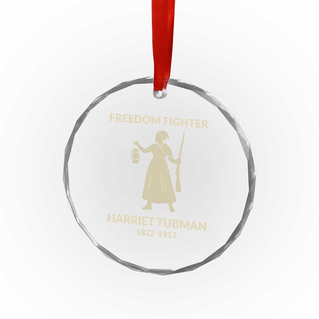 Harriet Tubman Freedom Fighter Crystal Glass Ornament History Lover Gift - Wonder Print Shop