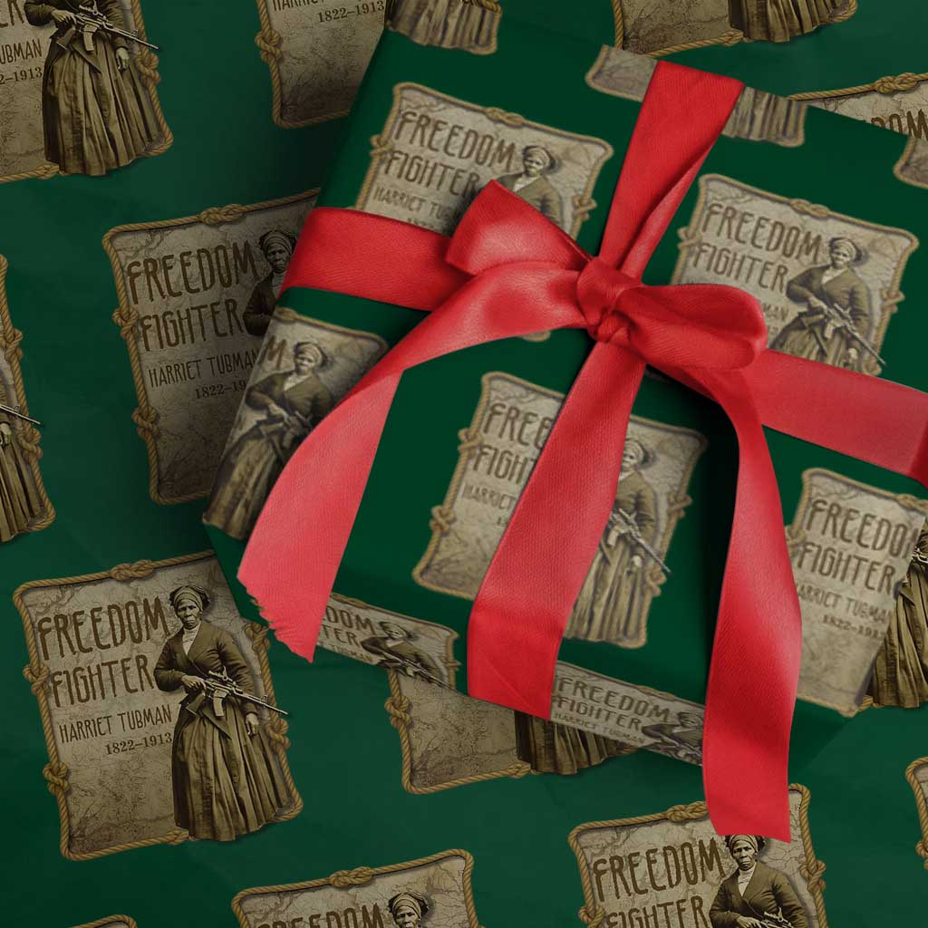 Harriet Tubman Freedom Fighter Wrapping Paper Roll Feminist History Gift - Wonder Print Shop