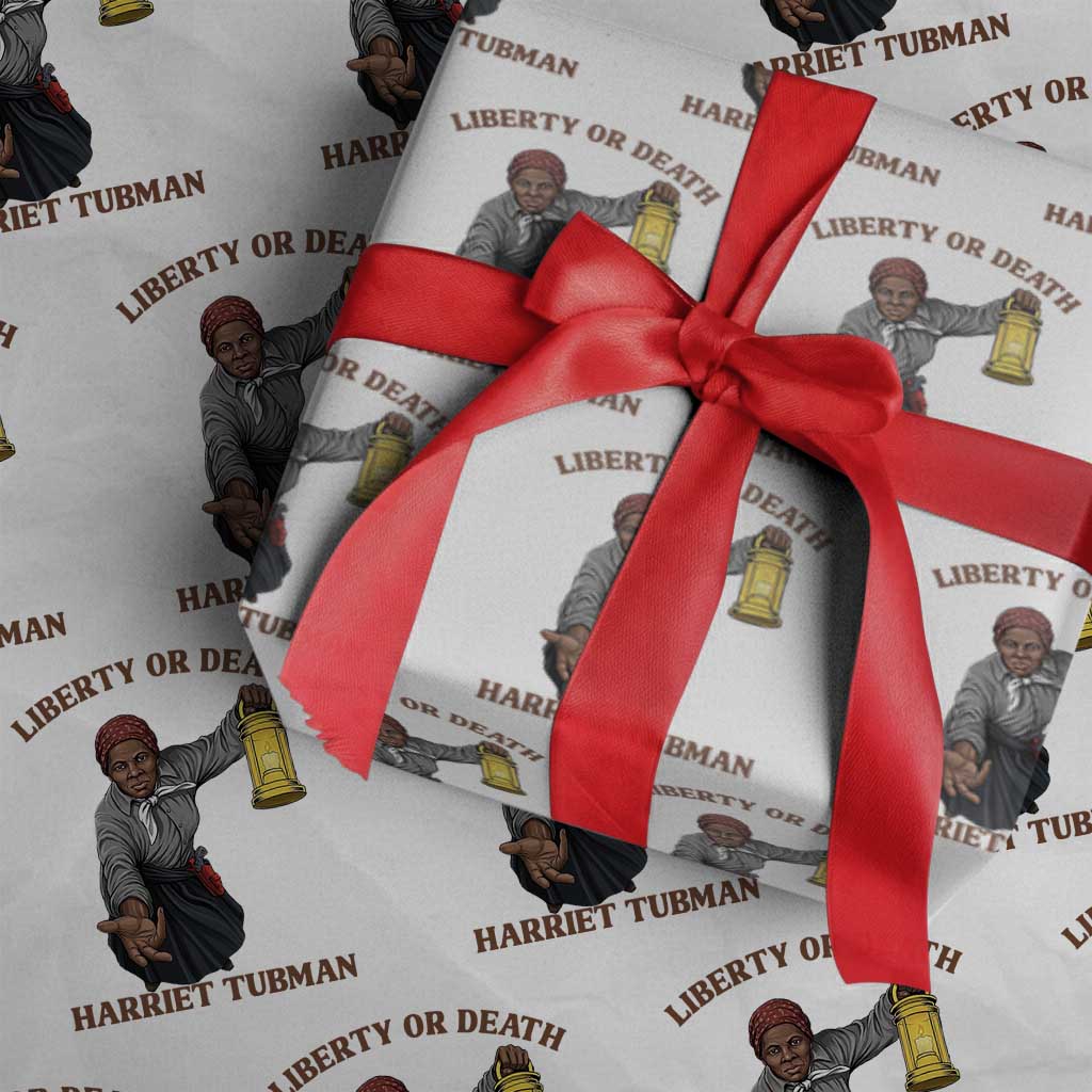 Harriet Tubman Freedom Quote Wrapping Paper Roll Liberty Or Death - Wonder Print Shop