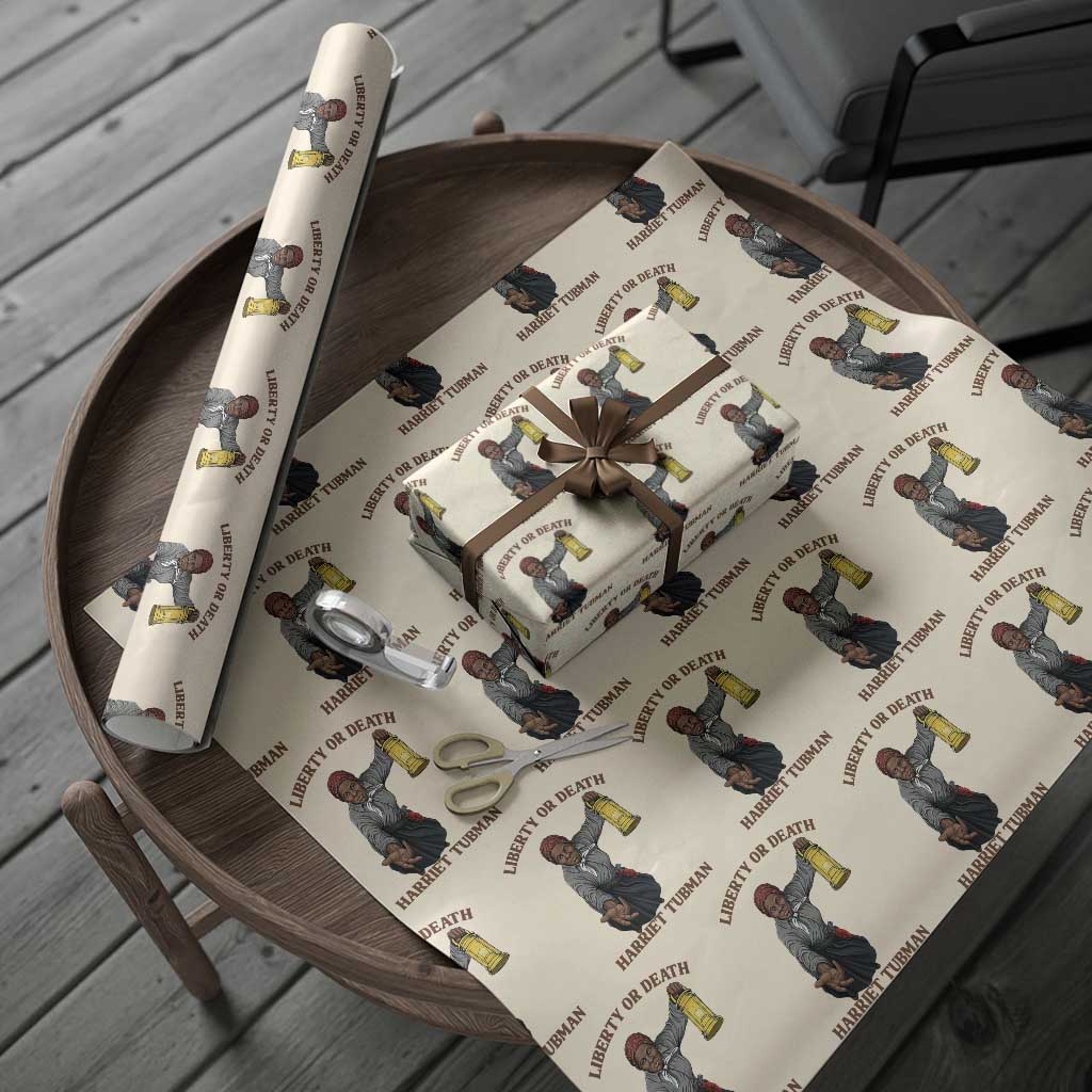 Harriet Tubman Freedom Quote Wrapping Paper Roll Liberty Or Death - Wonder Print Shop