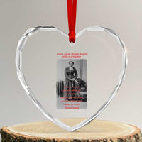 Harriet Tubman Heart Crystal Glass Ornament Black History Month