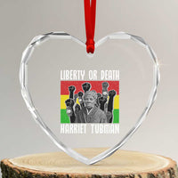 Harriet Tubman Heart Crystal Glass Ornament Liberty Or Death Women Empowerment Quote - Wonder Print Shop