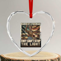 Harriet Tubman Heart Crystal Glass Ornament Thay Can Not Stop The Light