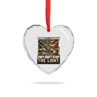 Harriet Tubman Heart Crystal Glass Ornament Thay Can Not Stop The Light