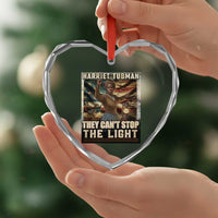 Harriet Tubman Heart Crystal Glass Ornament Thay Can Not Stop The Light