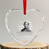 Harriet Tubman Heart Crystal Glass Ornament Underground Railroad American Hero History