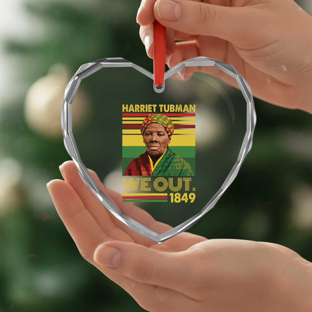 Harriet Tubman Heart Crystal Glass Ornament We Out 1849 African American History