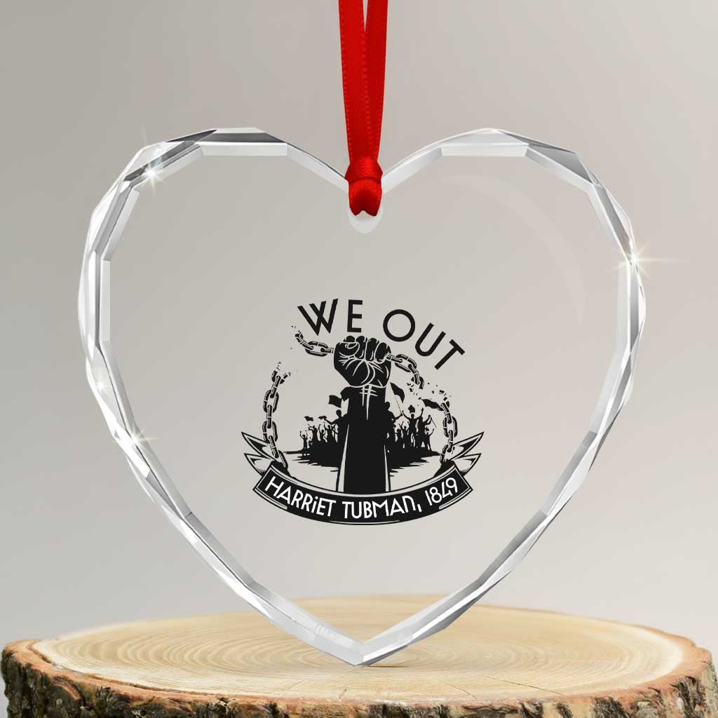 Harriet Tubman Heart Crystal Glass Ornament We Out Breaking The Chains Iconic Legacy Gift