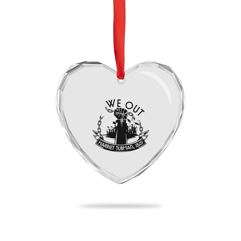 Harriet Tubman Heart Crystal Glass Ornament We Out Breaking The Chains Iconic Legacy Gift