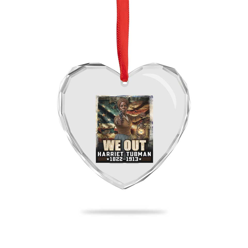 Harriet Tubman Heart Crystal Glass Ornament We Out Civil Rights History Movement Gift