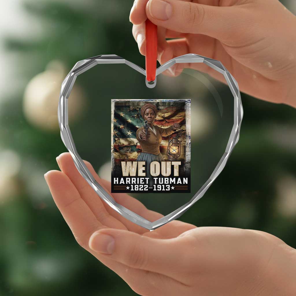 Harriet Tubman Heart Crystal Glass Ornament We Out Civil Rights History Movement Gift