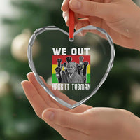 Harriet Tubman Heart Crystal Glass Ornament We Out Women Empowerment Quote - Wonder Print Shop