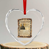Harriet Tubman Heart Crystal Glass Ornament Womens History Month Gift
