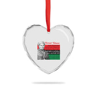 Harriet Tubman Legacy Heart Crystal Glass Ornament Pan African Flag Freedom Fighter Quote
