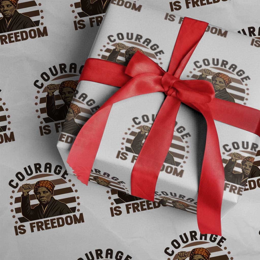 Harriet Tubman Legacy Wrapping Paper Roll Courage Is Freedom