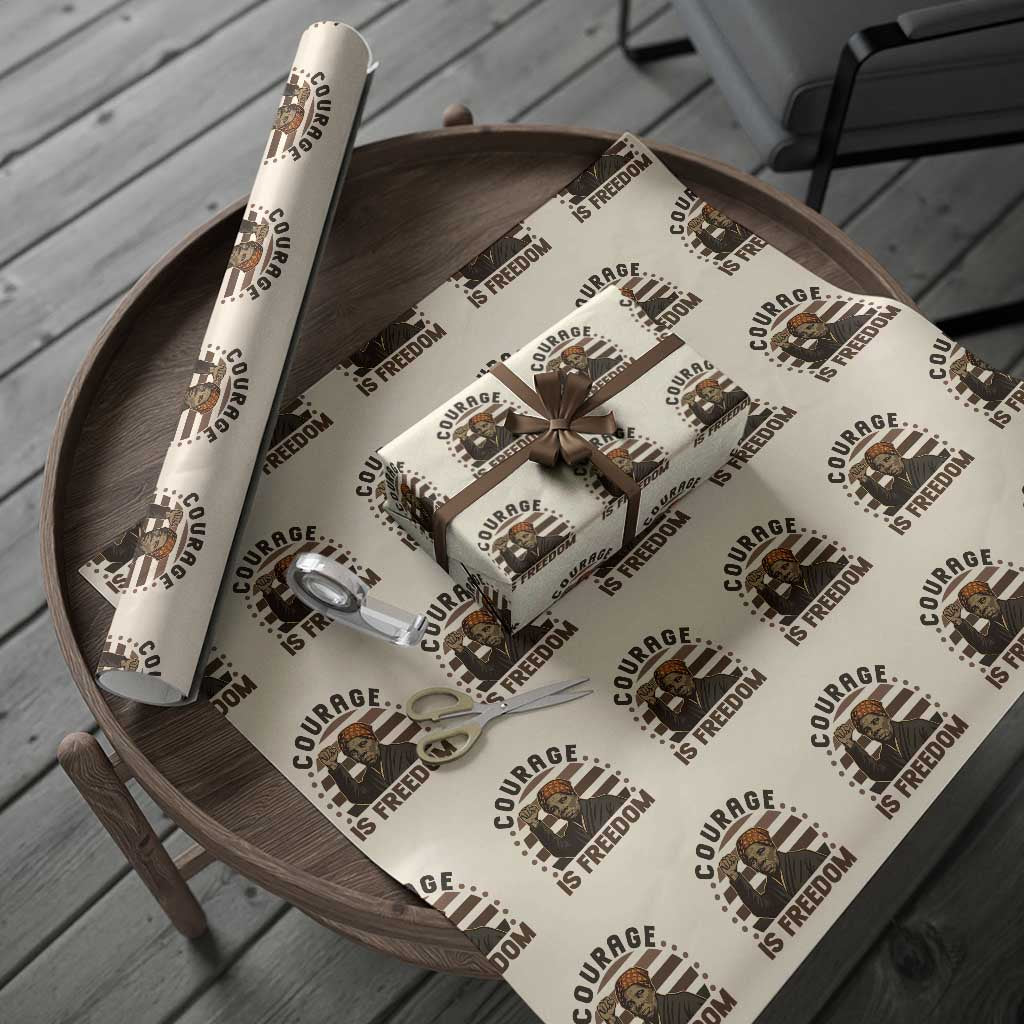 Harriet Tubman Legacy Wrapping Paper Roll Courage Is Freedom
