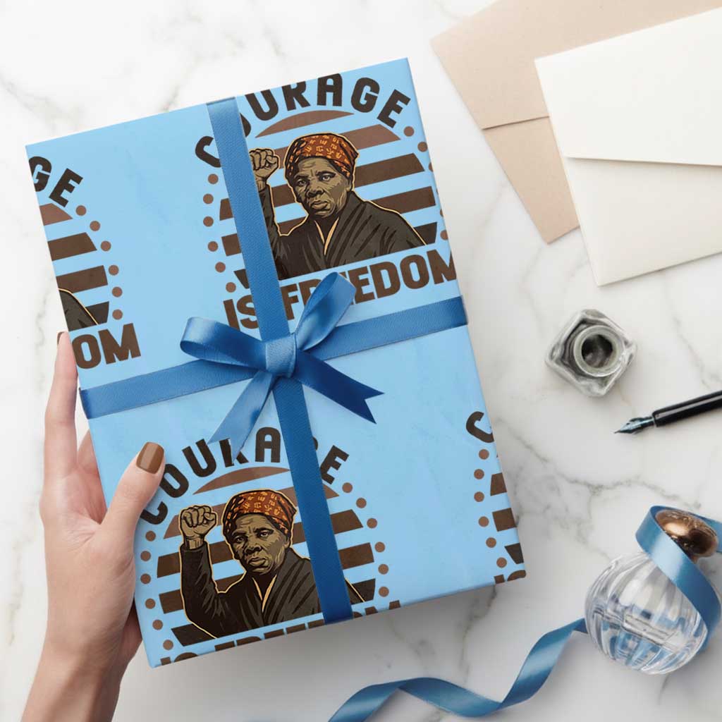 Harriet Tubman Legacy Wrapping Paper Roll Courage Is Freedom