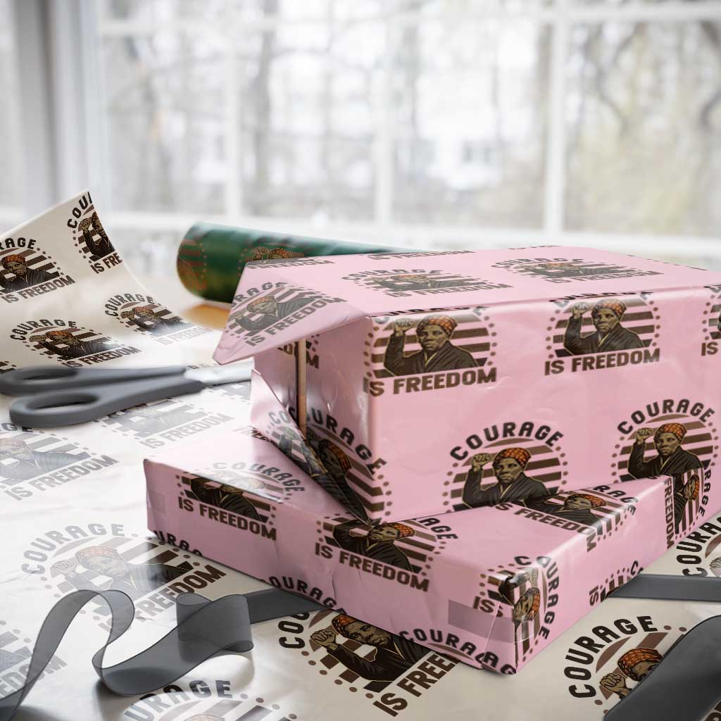 Harriet Tubman Legacy Wrapping Paper Roll Courage Is Freedom
