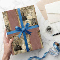 Harriet Tubman Newspaper Wrapping Paper Roll Slavery Freedom Fighter Historical
