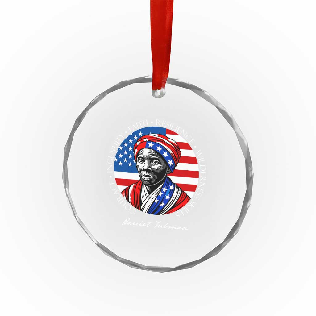 Harriet Tubman Patriotic Crystal Glass Ornament Black History Month Gift
