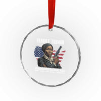 Harriet Tubman Patriotic Crystal Glass Ornament Female Empowerment History Gift