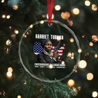 Harriet Tubman Patriotic Crystal Glass Ornament Female Empowerment History Gift
