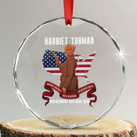 Harriet Tubman Patriotic Crystal Glass Ornament Strong Black Women Pride