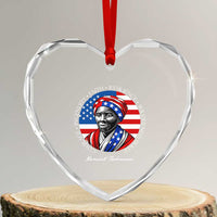 Harriet Tubman Patriotic Heart Crystal Glass Ornament Black History Month Gift