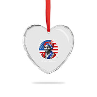 Harriet Tubman Patriotic Heart Crystal Glass Ornament Black History Month Gift