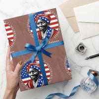 Harriet Tubman Patriotic Wrapping Paper Roll Black History Month Gift