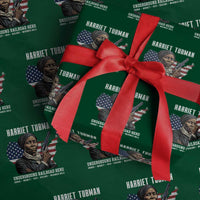 Harriet Tubman Patriotic Wrapping Paper Roll Female Empowerment History Gift