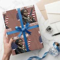 Harriet Tubman Patriotic Wrapping Paper Roll Female Empowerment History Gift